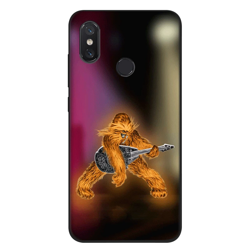 Силиконовые черные чехлы из ТПУ для Xiaomi Mi 6 8 A1 A2 F1 star wars Chewbacca | Мобильные телефоны и