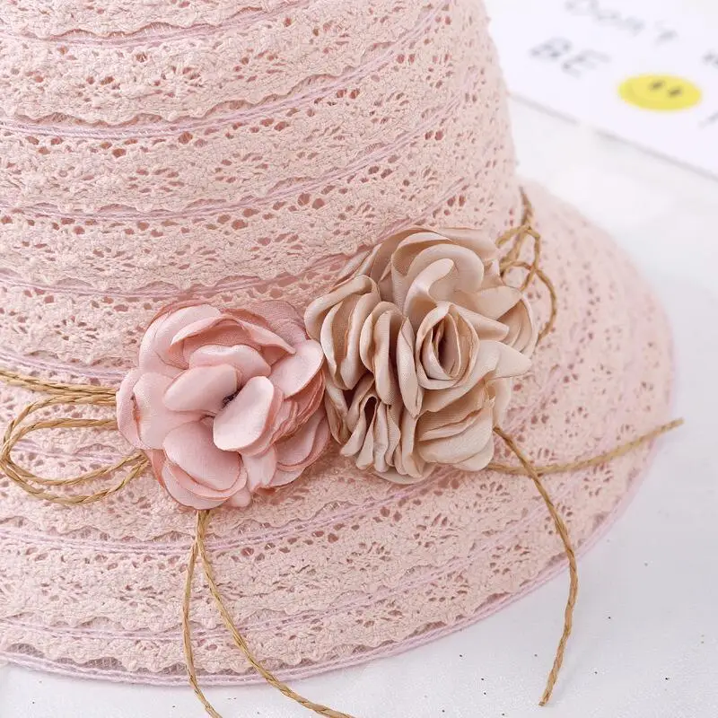 Розничная продажа 2018 летняя детская соломенная шляпа с крупными волнистыми