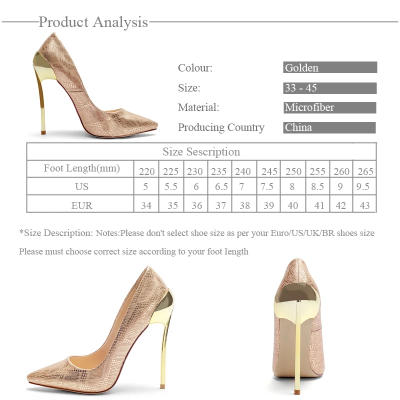 Женские туфли на высоком каблуке COCOAFOAL золотистые с острым носком шпильках