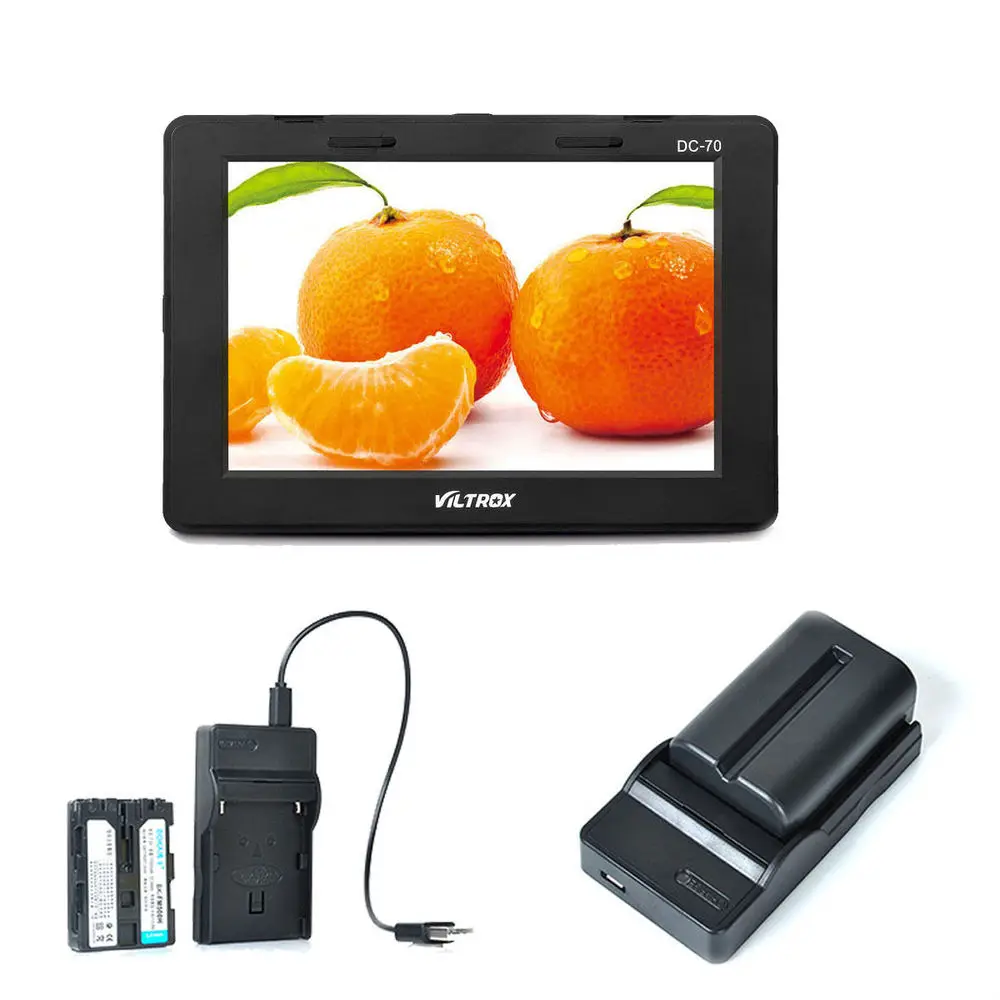 Viltrox 7 'DC 70 цветной TFT ЖК монитор HDMI AV вход 1280*800 DSLR камера + NP FM500H аккумулятор