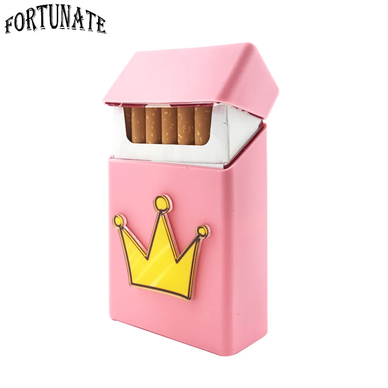 Силиконовая розовая сигаретная коробка Crown Badge чехол для сигарет аксессуары
