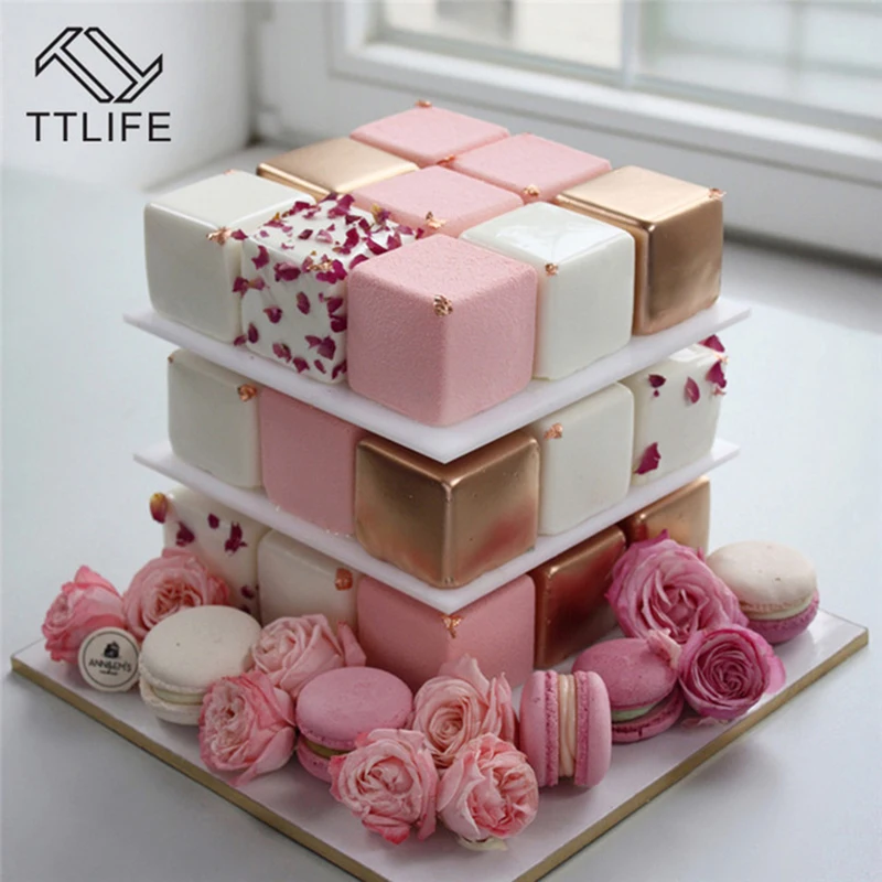 TTLIFE 1 шт. 9 Полость квадратная форма торта силиконовая для выпечки Десерт