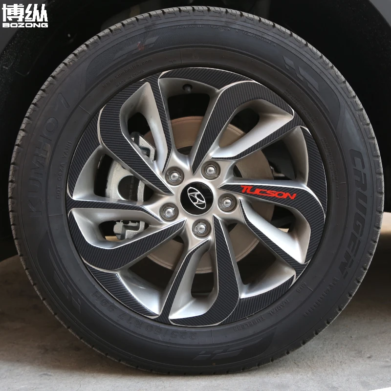 Защита колес из углеродного волокна защита от царапин фотообои для Hyundai Tucson 2015 2016
