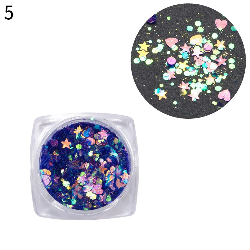 Блестки для ногтей 12 цветов блестки пайетки круглая нестандартная пайетка