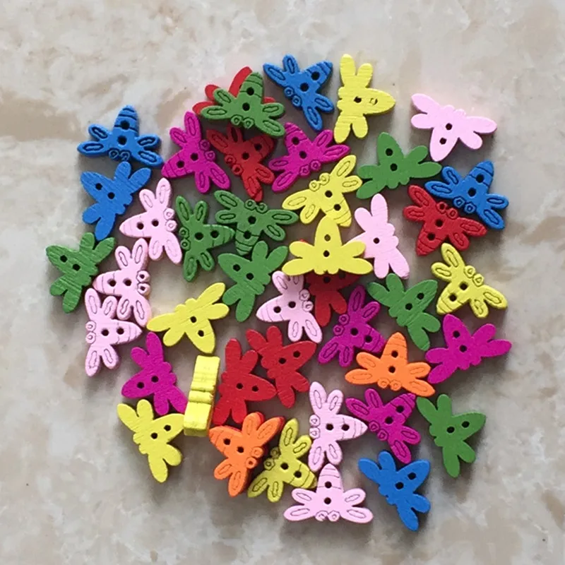 

Новинка 2016, рисунок стрекозы, 100 шт., смешанные цвета, размер 16*10*4 мм, деревянные пуговицы с 2 отверстиями, головной убор «сделай сам», фото и т. ...