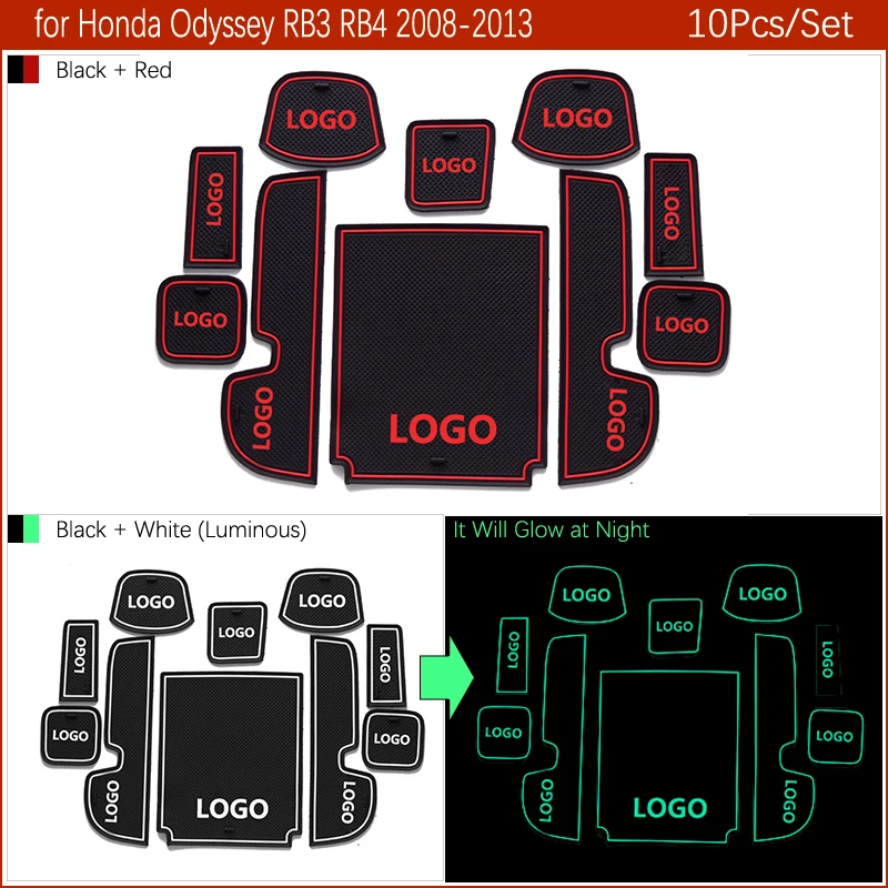 Противоскользящие резиновые коврики с прорезями для ворот чашек Honda Odyssey 2014 2015 2016