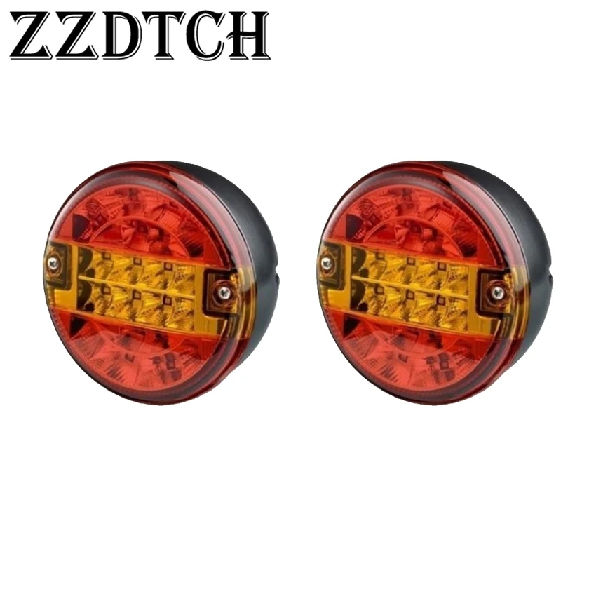 ZZDTCH 2 шт. 24 в 18 светодиодные лампы гамбургера, используемые для BENZ VOLVO SCANIA MAN RENAULT IVECO трейлер задние фары автобуса
