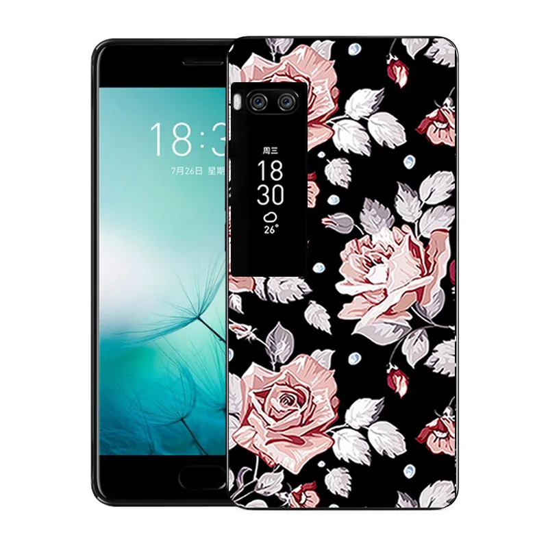Чехол для Meizu Pro 7 мягкий силиконовый прозрачный чехол из ТПУ с принтом брака