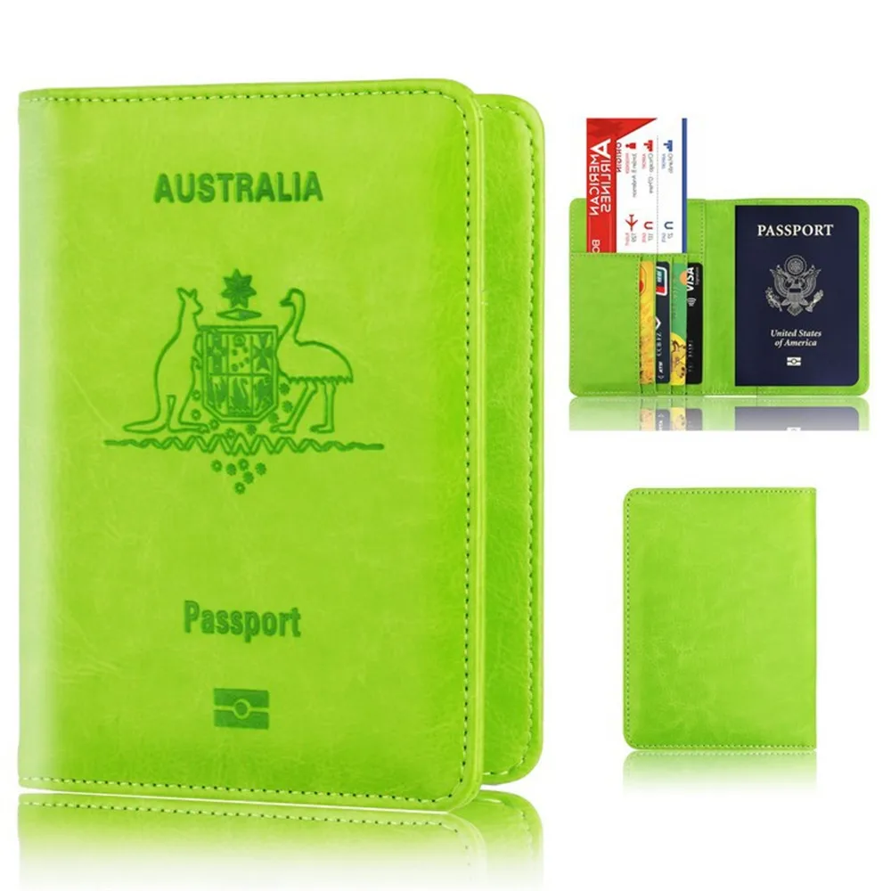 Australia Passport Holder PU Leather Covers for Australian Men Women AU Passports Travelling Document Organizer | Багаж и сумки
