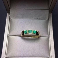 natural emerald ring genuine gemstone for women birthday fine jewelry