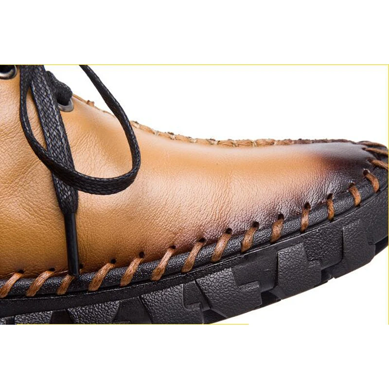 Женские кожаные ботинки ручной работы повседневные ботильоны из натуральной