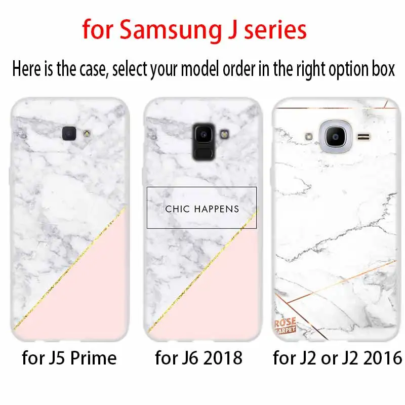 Чехол для телефона Samsung Galaxy J6 J8 J3 J5 J7 J4 Plus 2018 2016 2017 EU Prime Pro Ace j610 модный мраморный