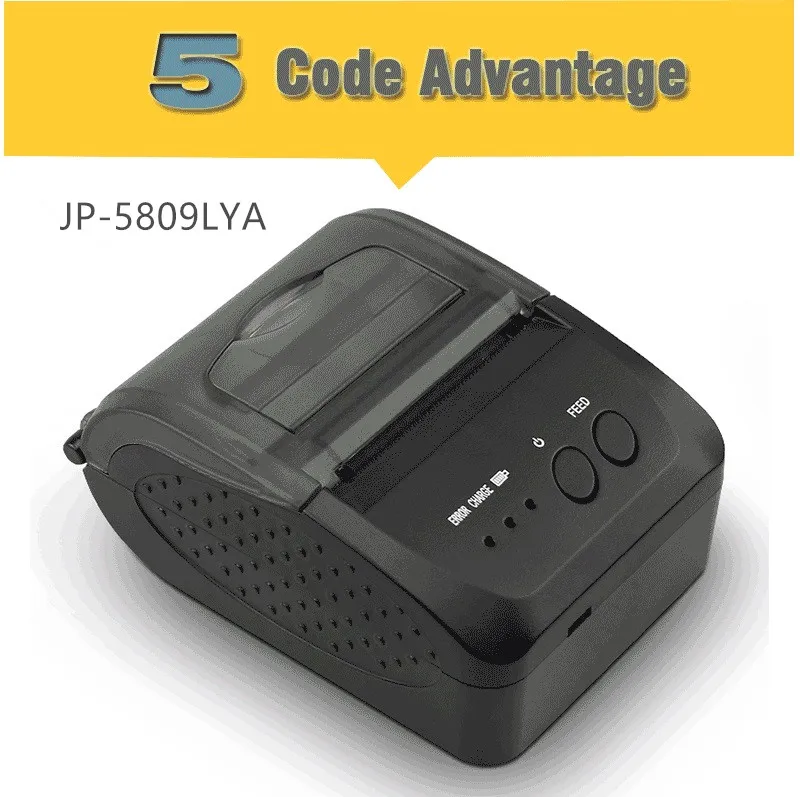 JP-5809LYA 58 мм портативный мобильный Bluetooth термопринтер USB чековый POS банкнот термальный принтер для магазина