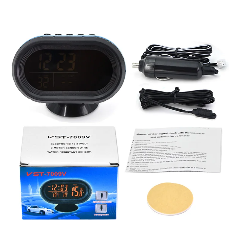 Digital 12 V-24 V Автомобильный термометр Вольтметр Напряжение детектор Батарея
