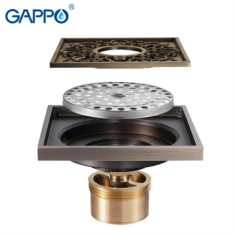 GAPPO Drains shower bath sink plug drain stopper floor bathroom brass drains | Обустройство дома