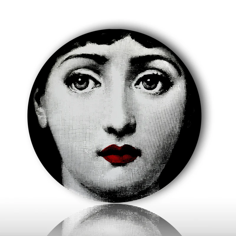 Lina, настенные декоративные керамические тарелки, домашний декор, блюдо, фарфоровые настенные художественные тарелки, черно-белые, в скандинавском стиле