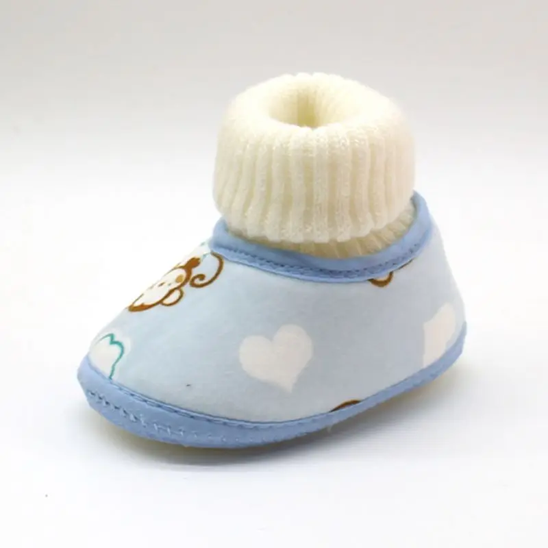 Модная От 0 до 1 года обувь для новорожденных детская начинающих ходить с рисунком