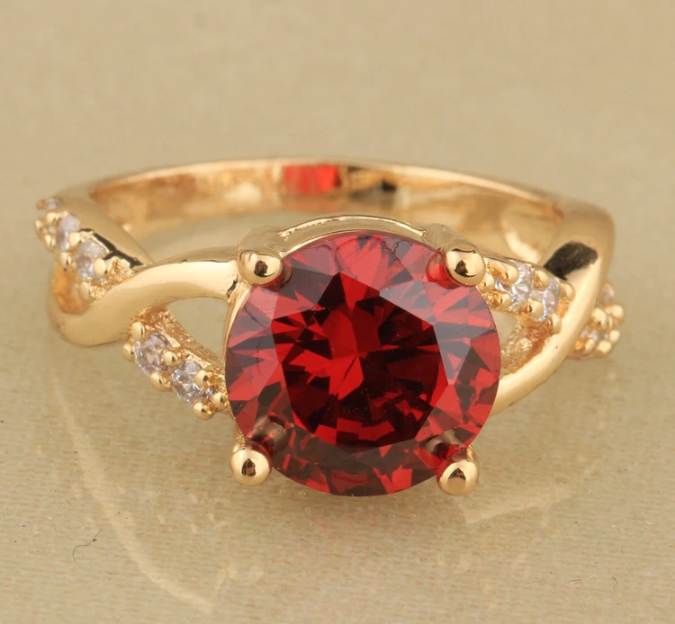Oxblood Red Garnet Gold Jewelry US# Solitaire Ring Size 6 / 7 8 9 S1865 | Украшения и аксессуары