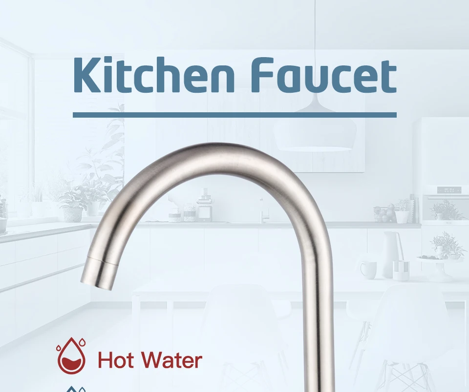 Frap Stainless Steel Kitchen Faucet Hot& Cold Water 360 Rotate Oatmeal Mixer Faucet for Kitchen Torneira Cozinha Y40107/-1