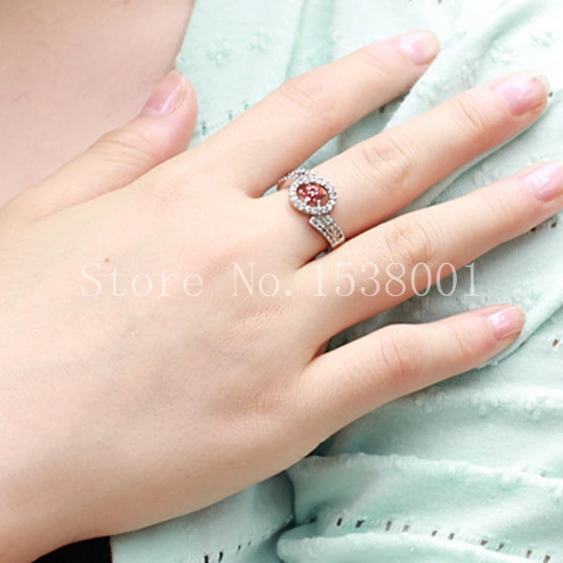 Красное прозрачное кубическое циркониевое белое золотое заполненное Свадебное