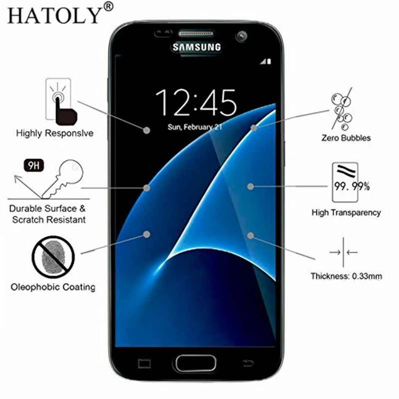 1 шт. закаленное стекло для Samsung Galaxy S7 полное покрытие Защита экрана 3D изогнутые