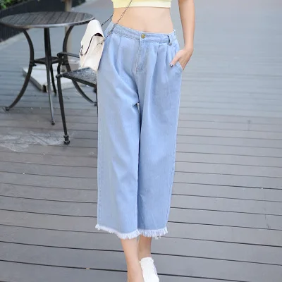 Light Blue Зима, Стрейчевые джинсы для женщин в стиле бойфренд, высокая талия, джинсы для мам, широкие штанины, женские штаны, боковые полосы, деним, обтягивающие джинсы для женщин - Цвет: Light Blue