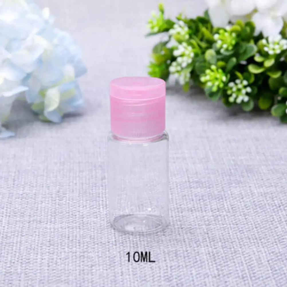 10 шт пластиковая мини Косметическая пустая бутылка с откидной крышкой эфирное