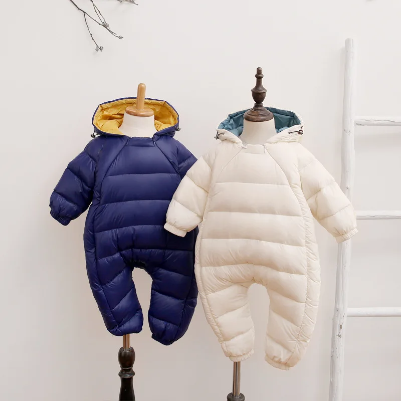 Warm Outwear Jumpsuit Toddler 2018 Russia Winter Thick Newborn Clothes High Quality Fashion Cotton Padded Hooded Boys Rompers |