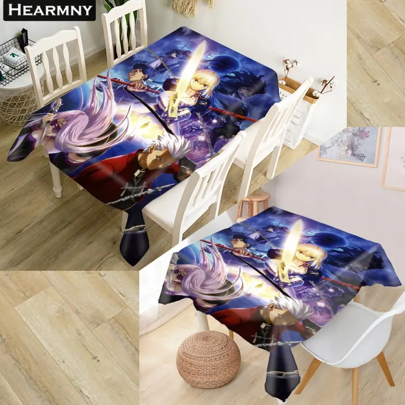 Fate Zero Saber скатерть из водонепроницаемой ткани Оксфорд квадратная/прямоугольная