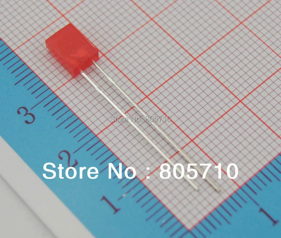 2X5X7 rectangular led diode Super bright Red 1.8-2.0V 20mA 645nm 15-20mcd 2000PCS/LOT | Освещение