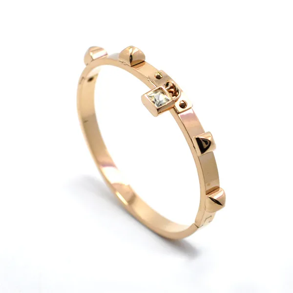 rose gold (4) FYSARA полный фианитов замок Браслеты и браслеты для Для женщин любовник классические золотые браслеты Модные украшения падение - Окраска металла: rose gold (4)