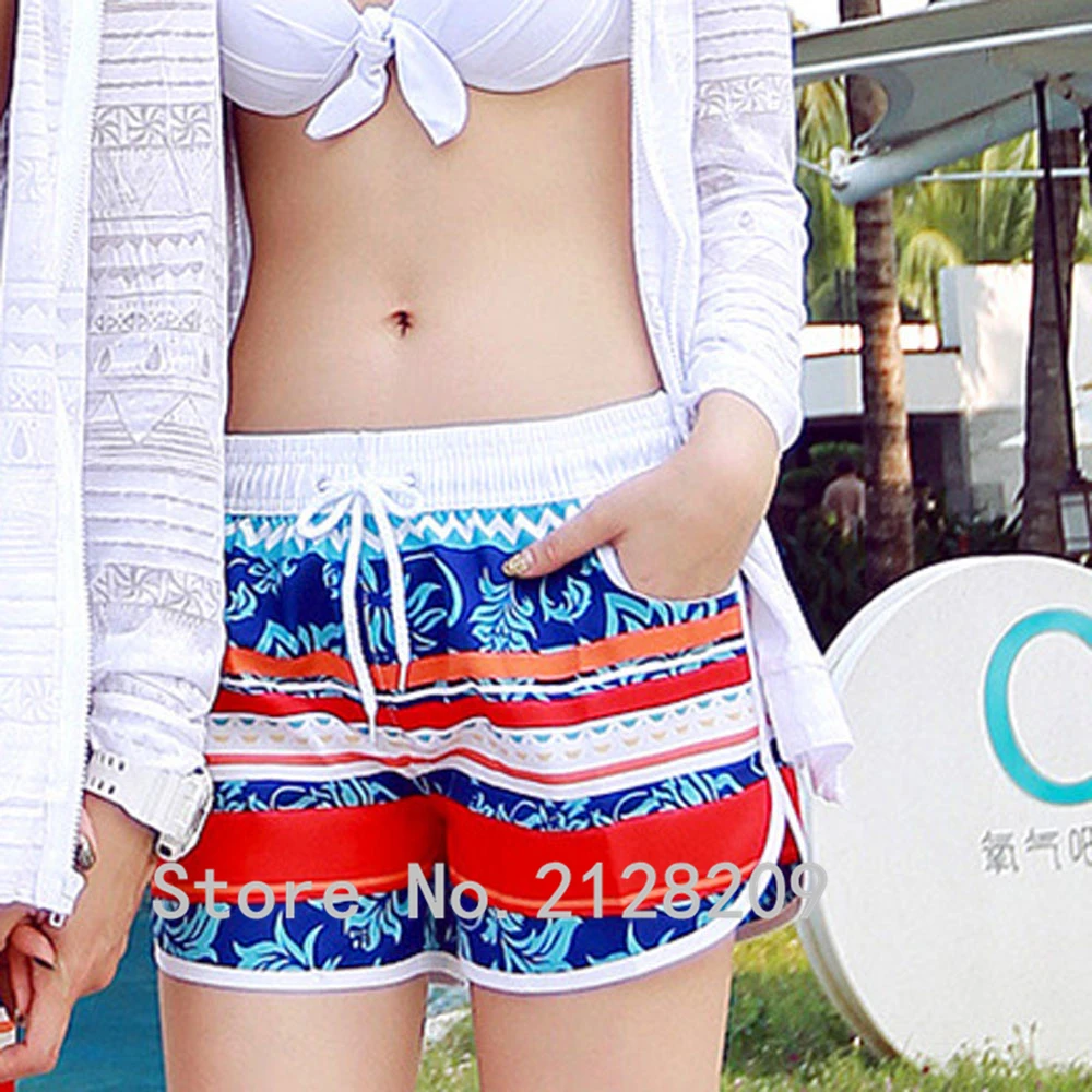 SEASLEAM Quick Dry Женщины Шорты Купальник Марка Лето Купальники Пляжные Гидрокостюм Для