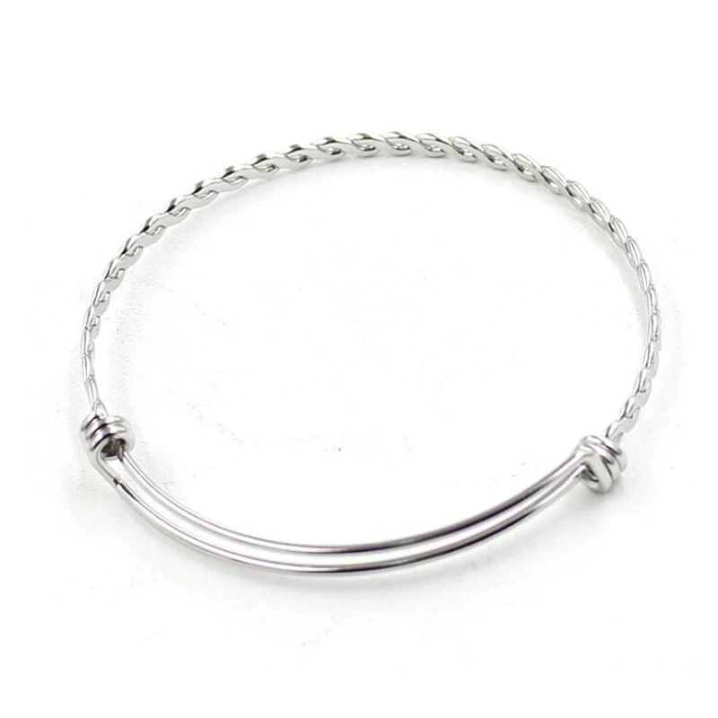 

Fnixtar Great Quality Stainless Steel Bangle & Bracelet Cuff Bangle for Women Expandable DIY Jewelry Making 60mm 65mm 10pcs/lot