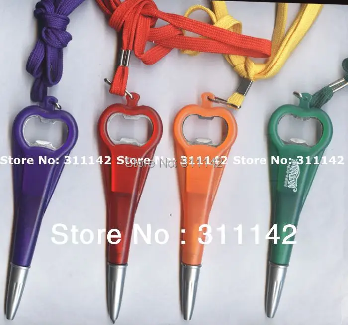 Индивидуальная ручка для открывания бутылки с пластиковой шариковой ручкой