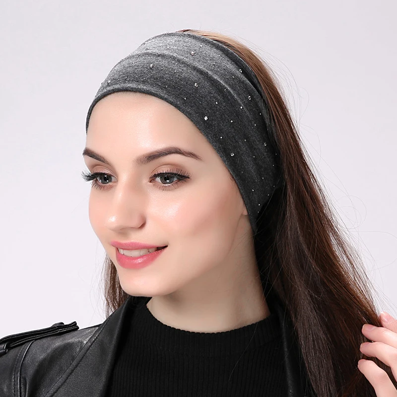 Женская эластичная повязка на голову со стразами Geebro летняя повседневная