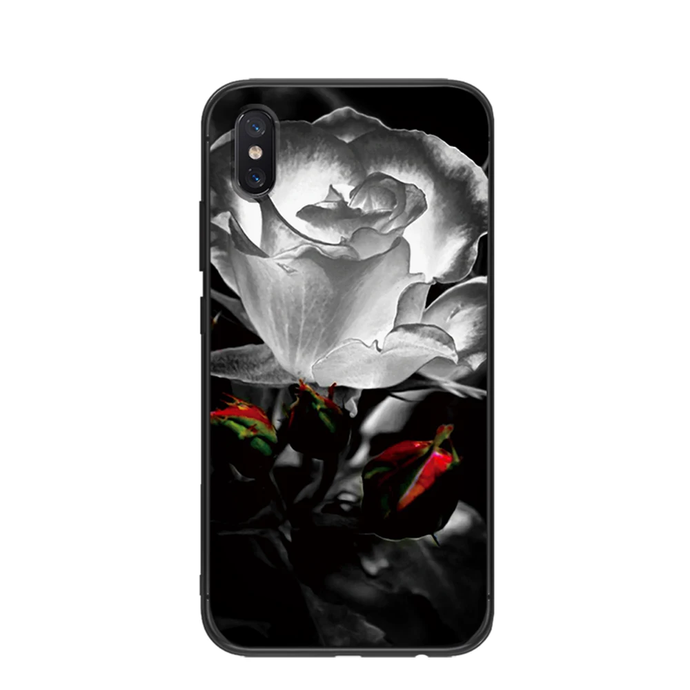Мягкий чехол из ТПУ с белыми розами для Xiaomi Redmi Mi6 8 9 A1 A2 F1 Plus 5/5 M8 Lite силиконовый
