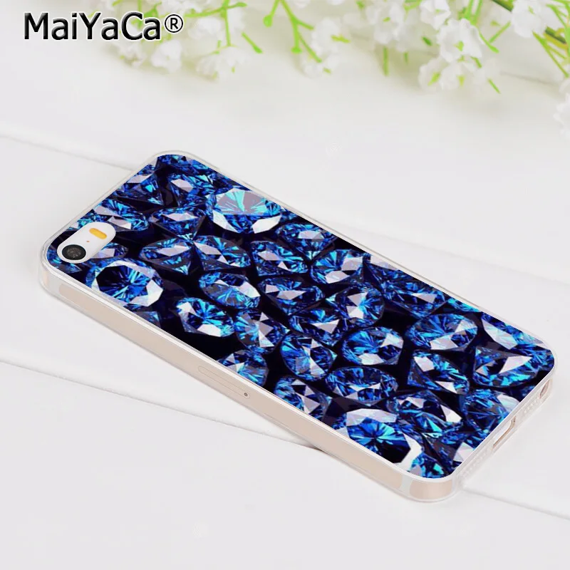 MaiYaCa прозрачный мягкий чехол из ТПУ с кристаллами и бриллиантами для iPhone 6S 6plus 7 7plus