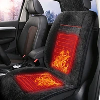 12v 1pcs front car heated seat cushion winter short plush auto heat cover warmer pad pad electric heated cushion car accessories