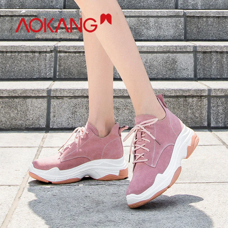 Aokang Kanglong/Женская обувь кроссовки для альпинизма женские на платформе танкетке из