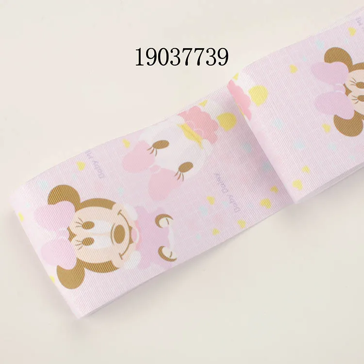 19037739 " 75 мм милый мультфильм Микки шаблон напечатанный grosgrain ленты - Цвет: 19037739