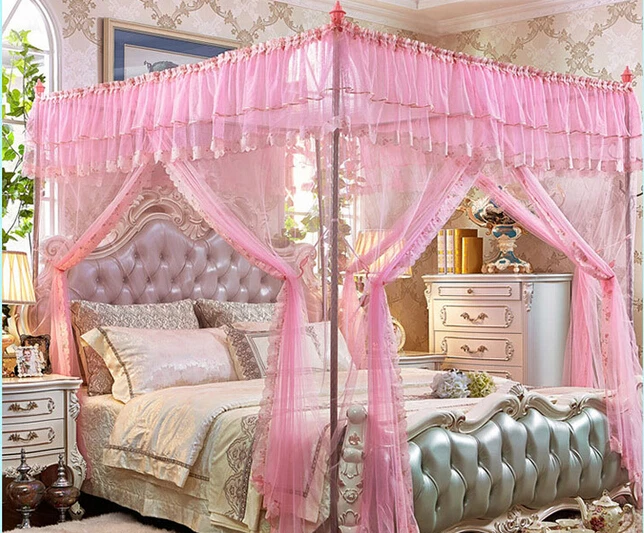 1 шт. красивая сетка для кровати украшение комнаты розового и фиолетового цвета