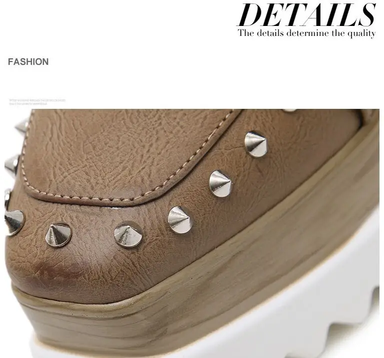 Женские туфли из лакированной кожи Квадратные Зеркальные плоская подошва