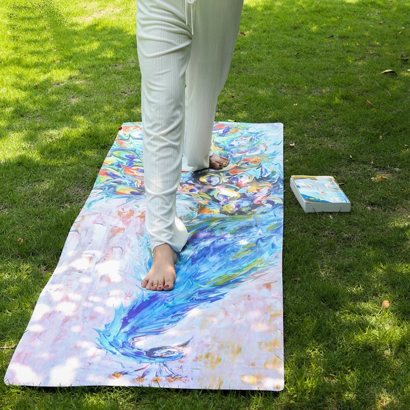 183cm*61cm*5mm New Style Natural Rubber Absorb Sweat Comfortable Suede Fabric Non-Slip Lose Exercise Yoga Mat | Спорт и развлечения