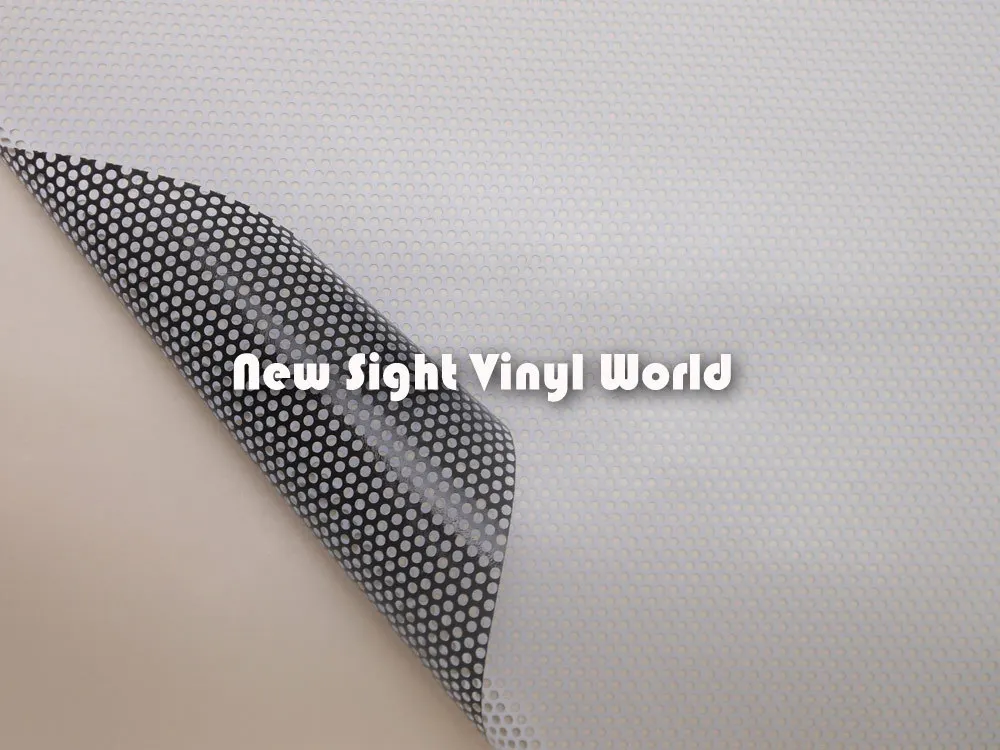 Самоклеящаяся перфорированная виниловая белая односторонняя пленка для печати