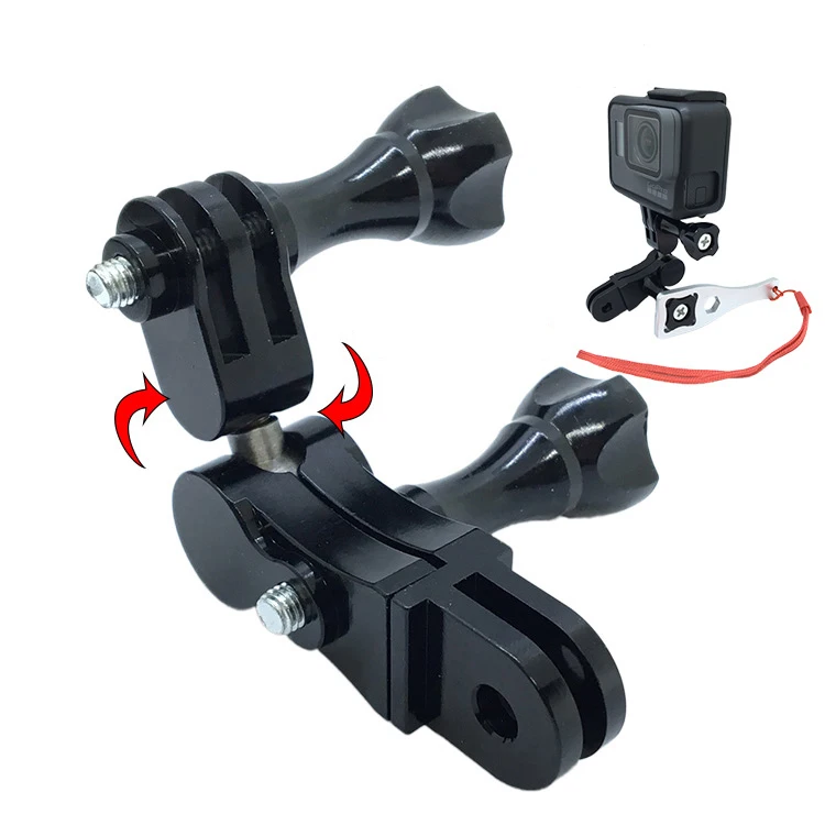 CNC алюминиевый Универсальный Двойной Шарнирный держатель адаптера для GoPro Hero 7/5/4