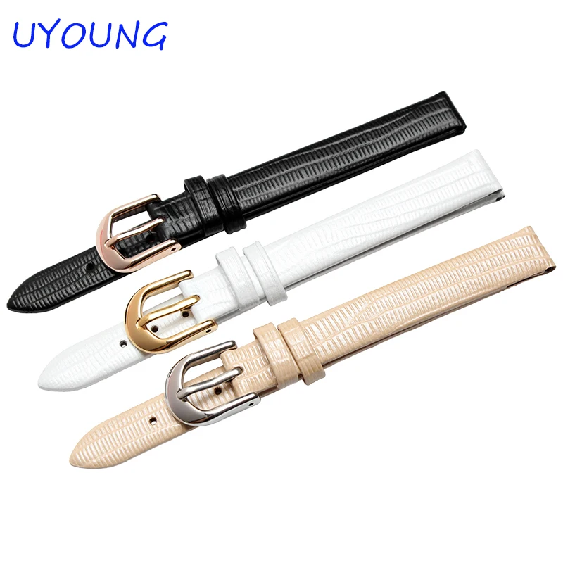 Высококачественный ремешок для часов из натуральной кожи 10 мм 14 маленький размер