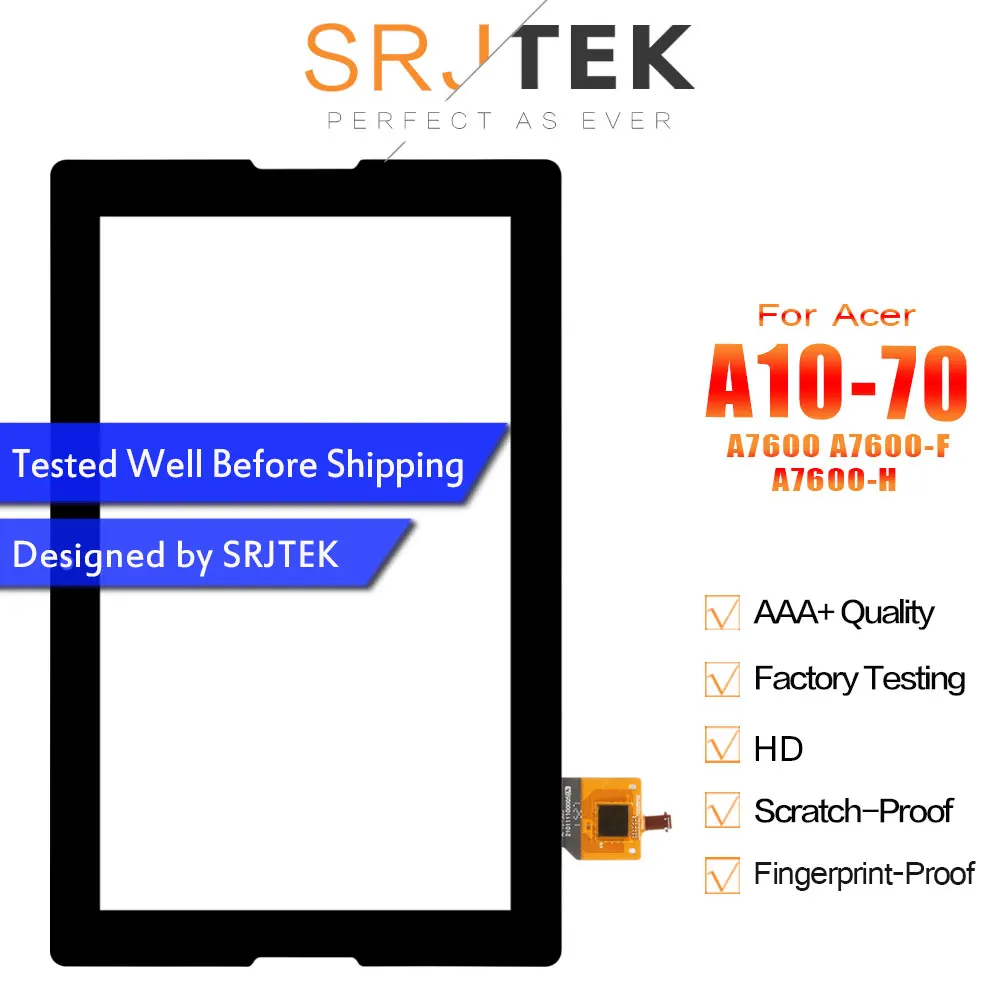 SRJTEK 10 1 &quotсенсорный экран для планшета Lenovo Tab A10 70 A7600 F B0474 сенсорный дигитайзер