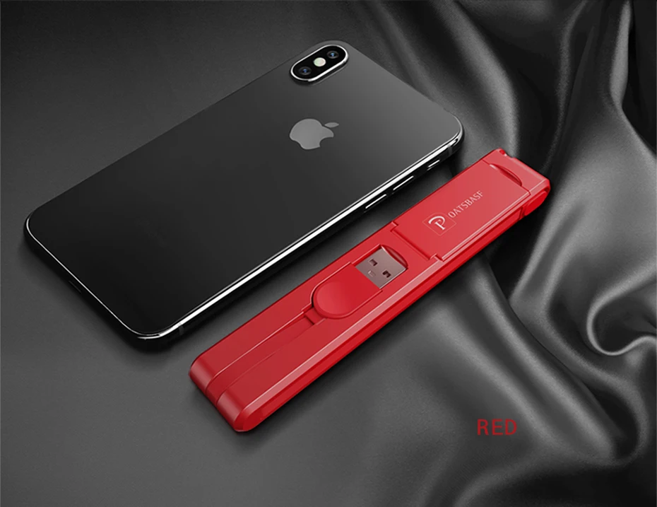 Oatsbasf 3 в 1 mi cro USB кабель type C кабель 8 Pin для iPhone X 8 7 6 Скрытая USB линия передачи данных для Xiaomi mi A1 6 8 huawei