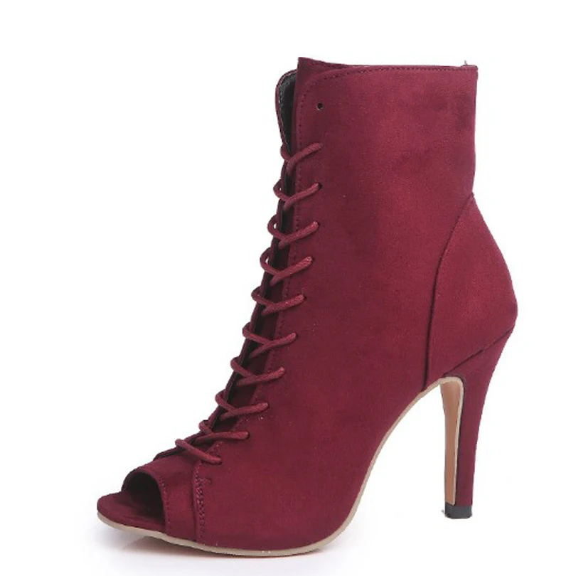 Round Toe Ladies Flock Lace-up Pump High Heels Rome Rubber Shoes For Women2018 Classics Size 34-43 | Обувь