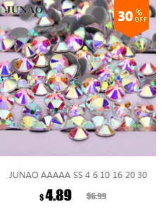 JUNAO 1 ярд 3 ряда SS8+ SS16+ SS8 Серебряная основа прозрачное стекло AB Стразы цепочка для шитья хрустальных бусин Аппликация отделка стразы цепочка для чашки